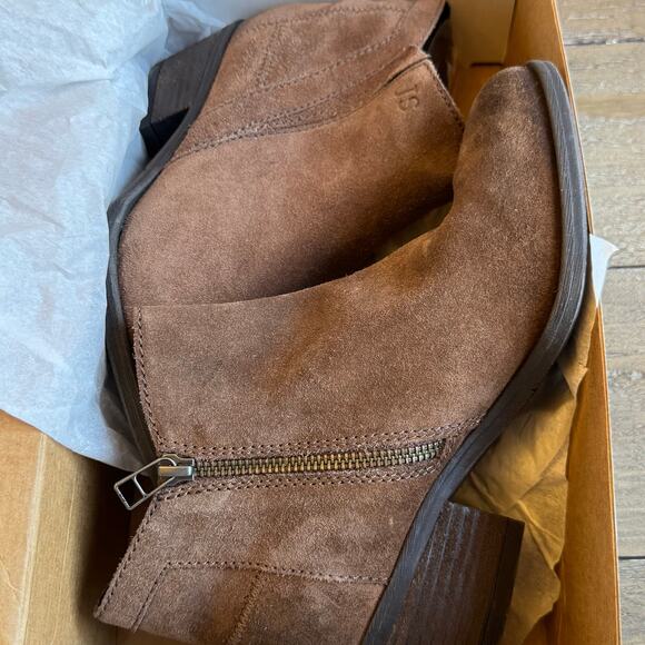 Josef Seibel US Size 6-6.5 EU 37 Daphne 09 Suede Ankle Boot Zip Side Block Heel - Picture 15 of 16